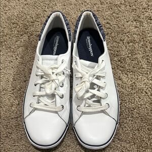 Grasshoppers White Sneakers with Navy Trim